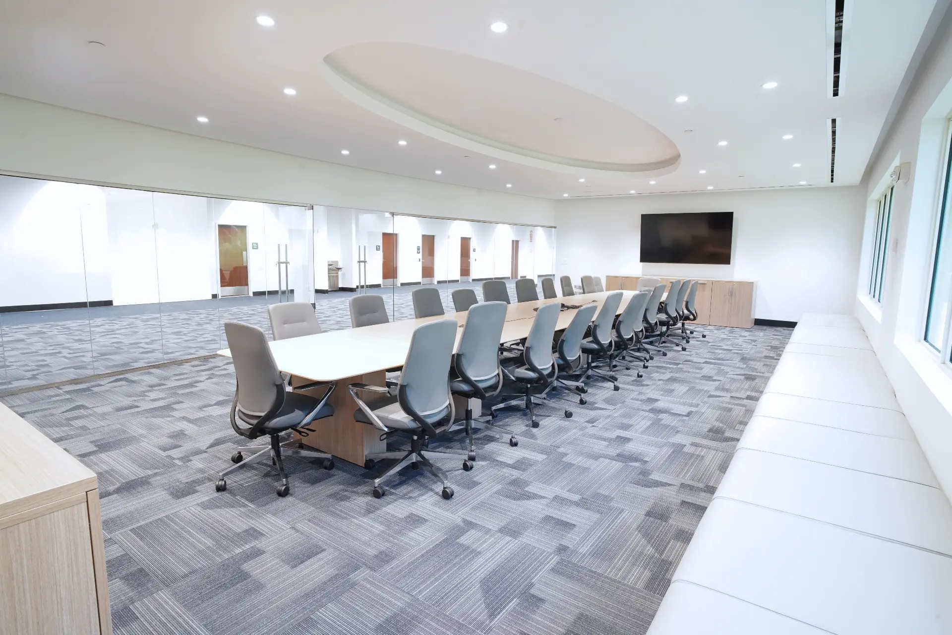 Corporate Boardroom Build-Out by Milcams Construction in Miami